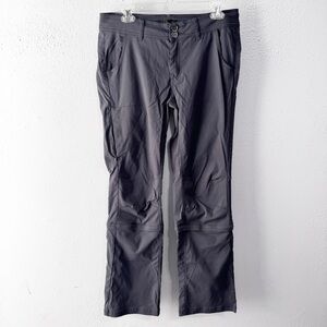 prAna women’s gray Monarch zip
Off leg cargo pants  Charcoal size 10